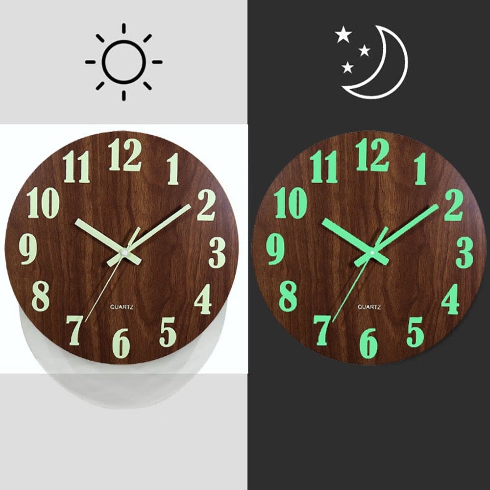 Reloj de Pared Color Madera noche