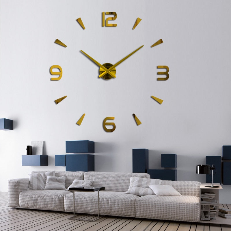 Reloj de Pared Grande Barato dorado
