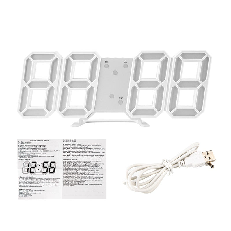 Reloj de Pared Digital Grande detalles
