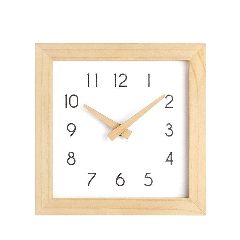 Reloj de Pared Madera Cuadrado
