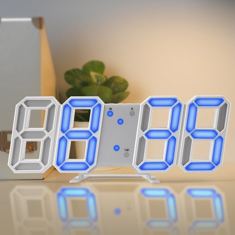 Reloj de Pared Digital Grande azul