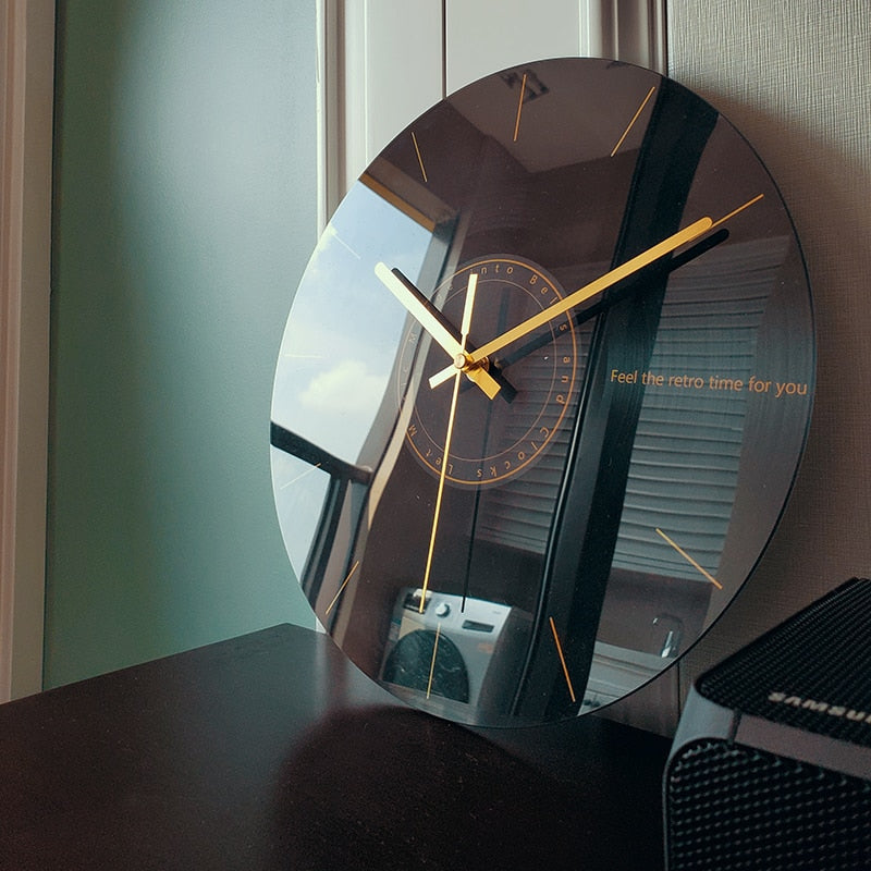 foto del Reloj de Pared Grande de Vidrio