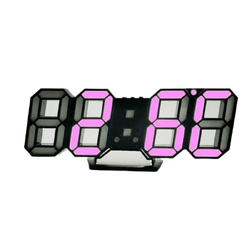 Reloj de Pared Digital Led rosa