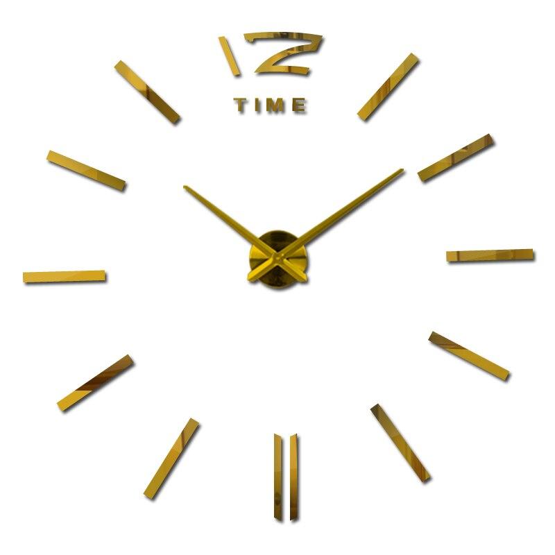 Reloj de Pared Adhesivo Grande dorado