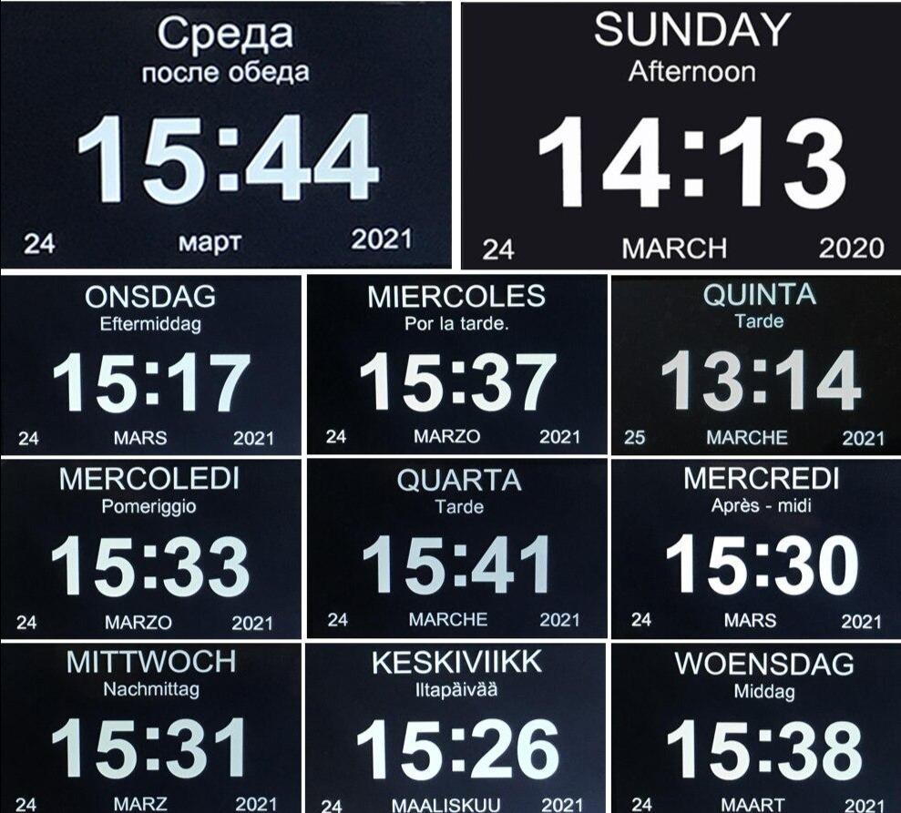 Reloj de Pared Digital con Fecha ejemplos