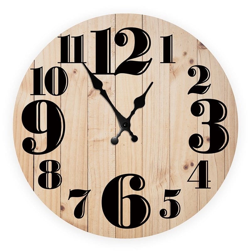 reloj de pared de madera quartz