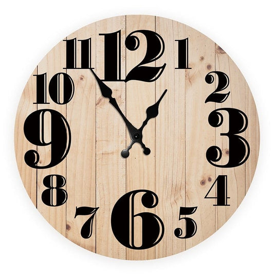 reloj de pared de madera quartz