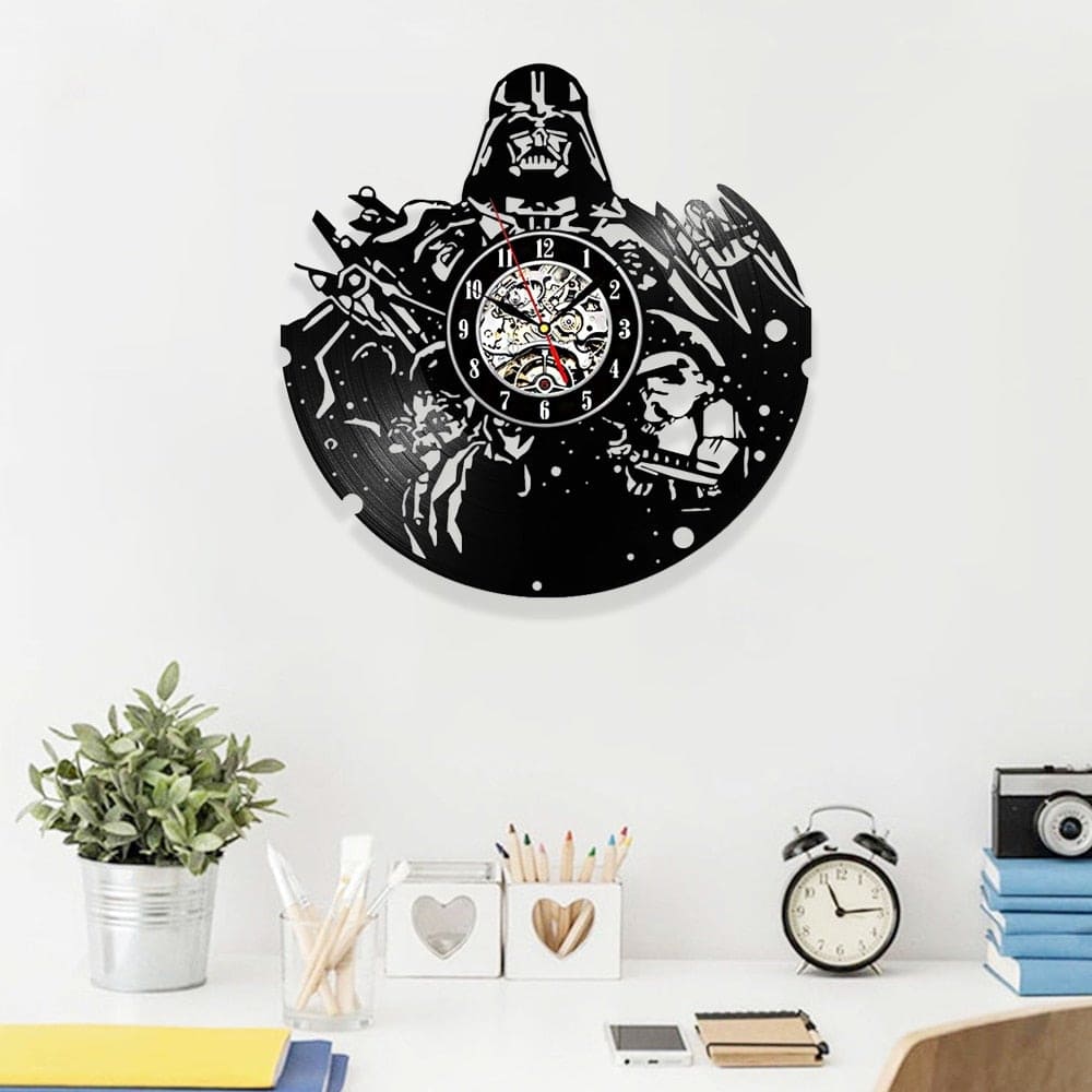 Reloj de Pared con Vinilo Decorativo Star wars