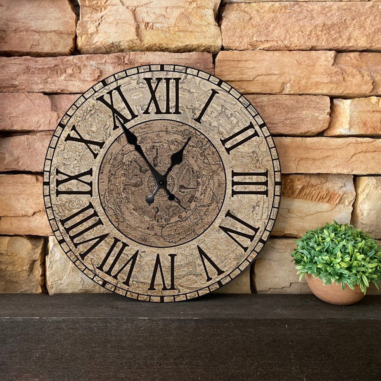 Reloj de Pared Madera Vintage colgando