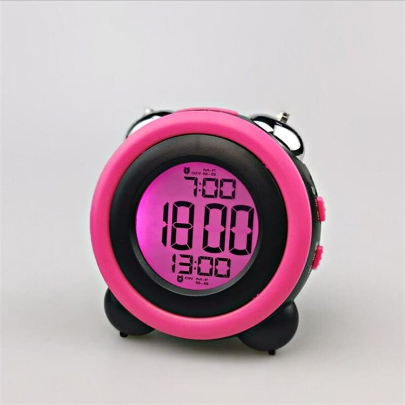 despertador 7 alarmas rosado