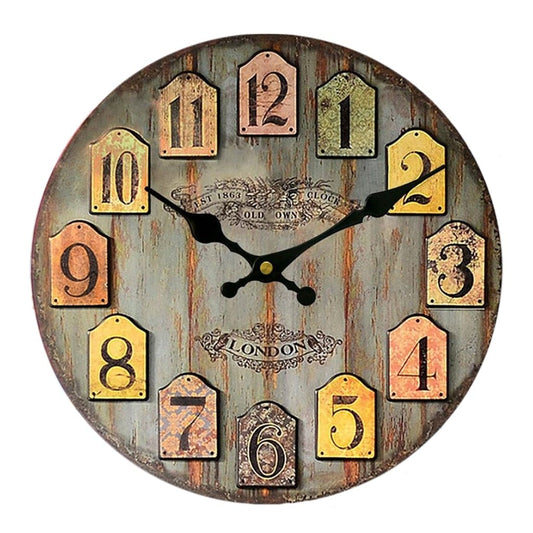 Reloj de Pared de Madera Rústico