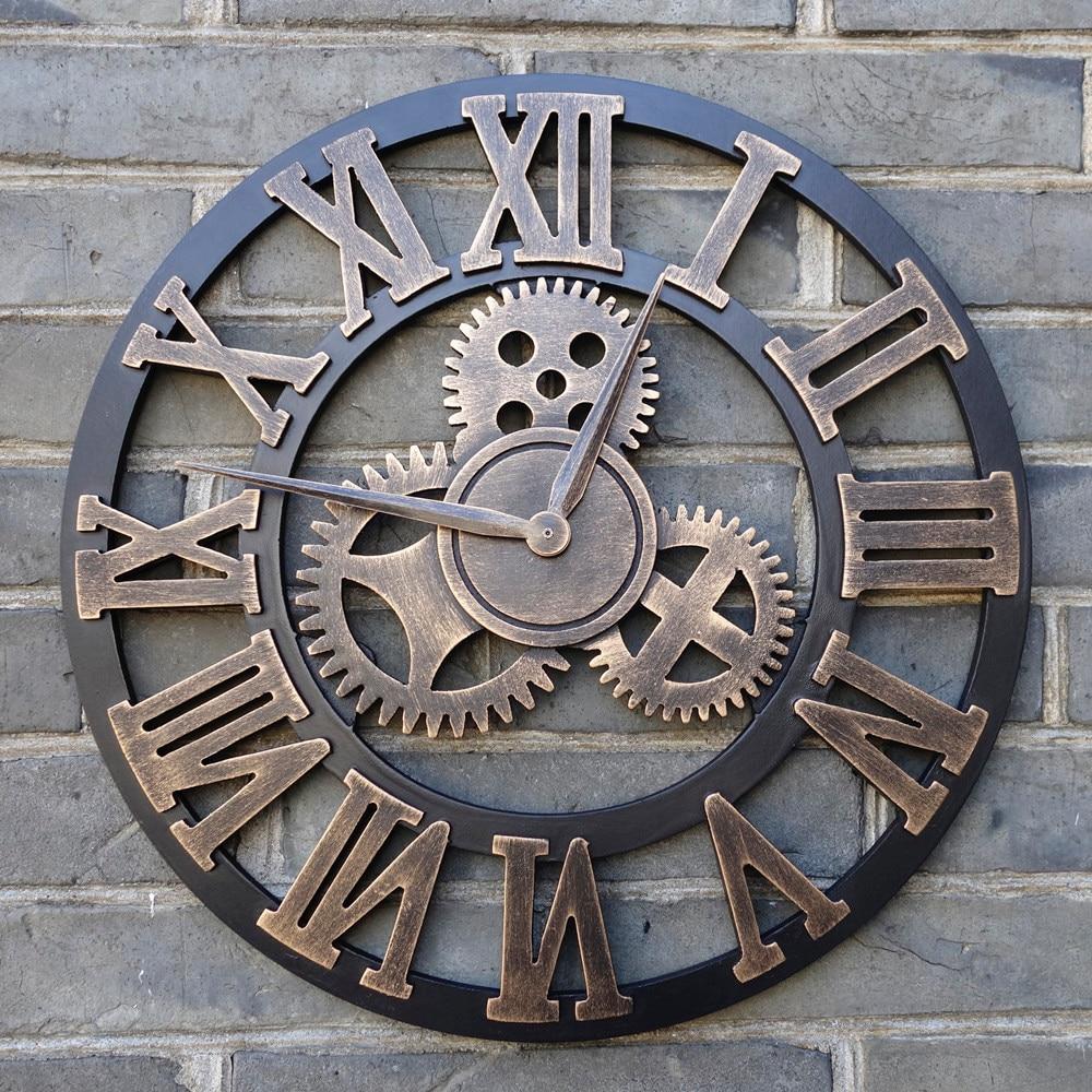 Reloj de Pared Grande Vintage de madera
