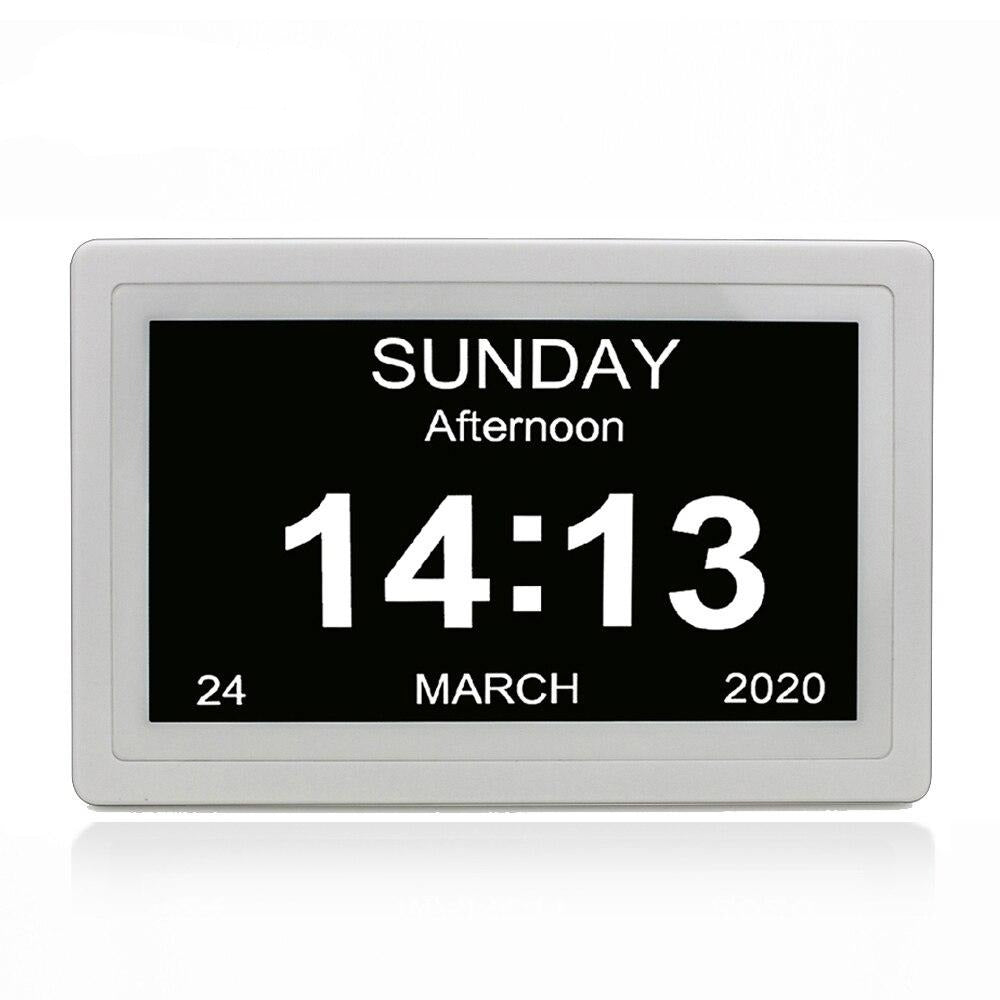 Reloj de Pared Digital con Fecha blanco