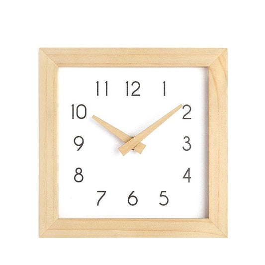 Reloj de Pared Madera Cuadrado