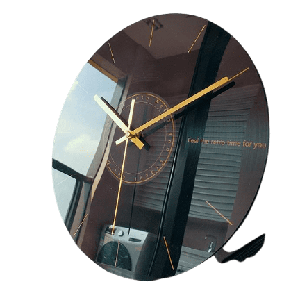 Reloj de Pared Grande de Vidrio