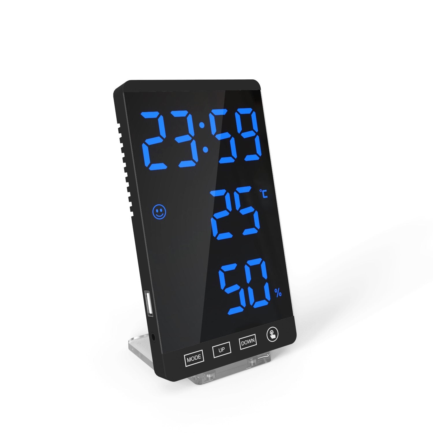 reloj de pared digital bogota azul