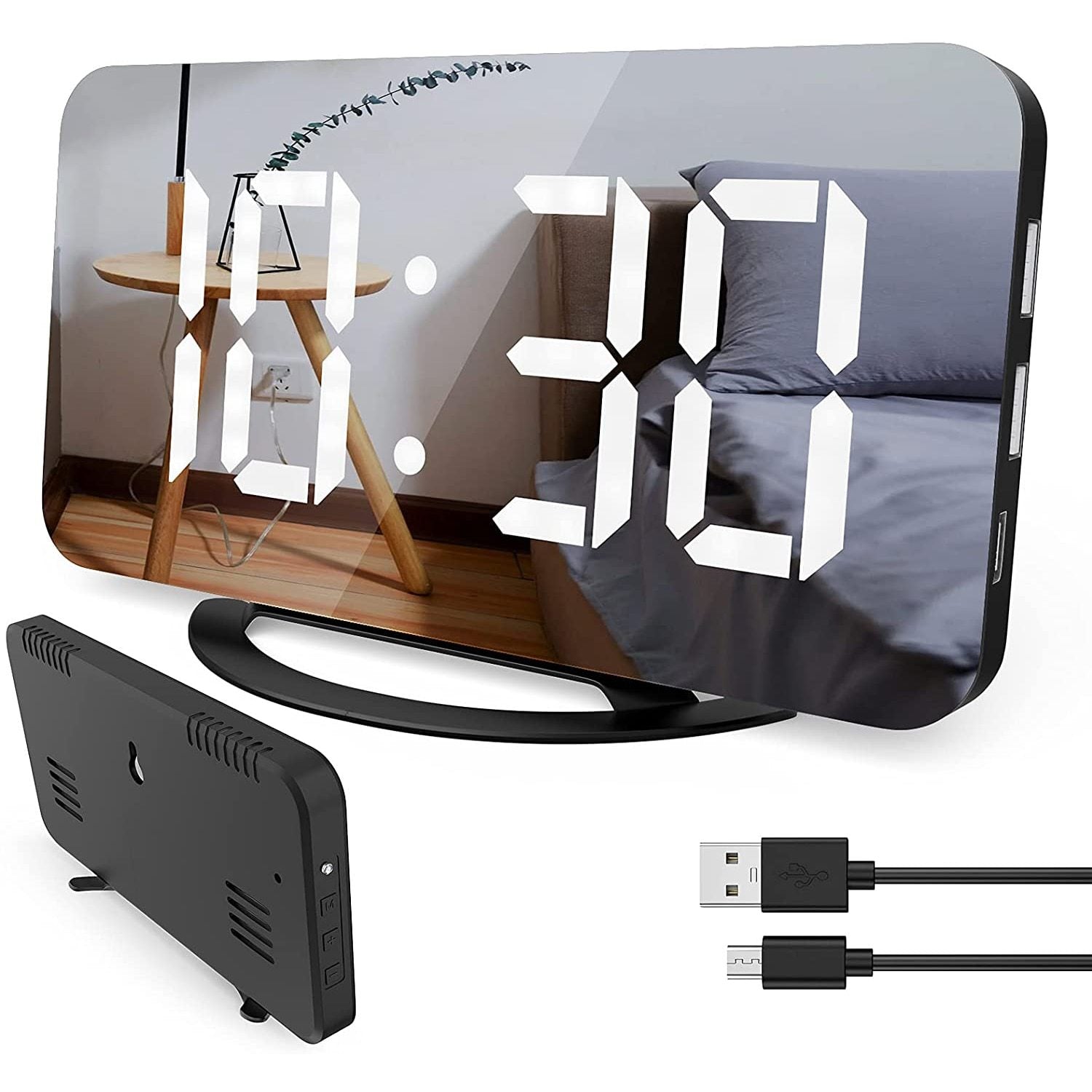 Reloj de Pared Digital Coppel Negro