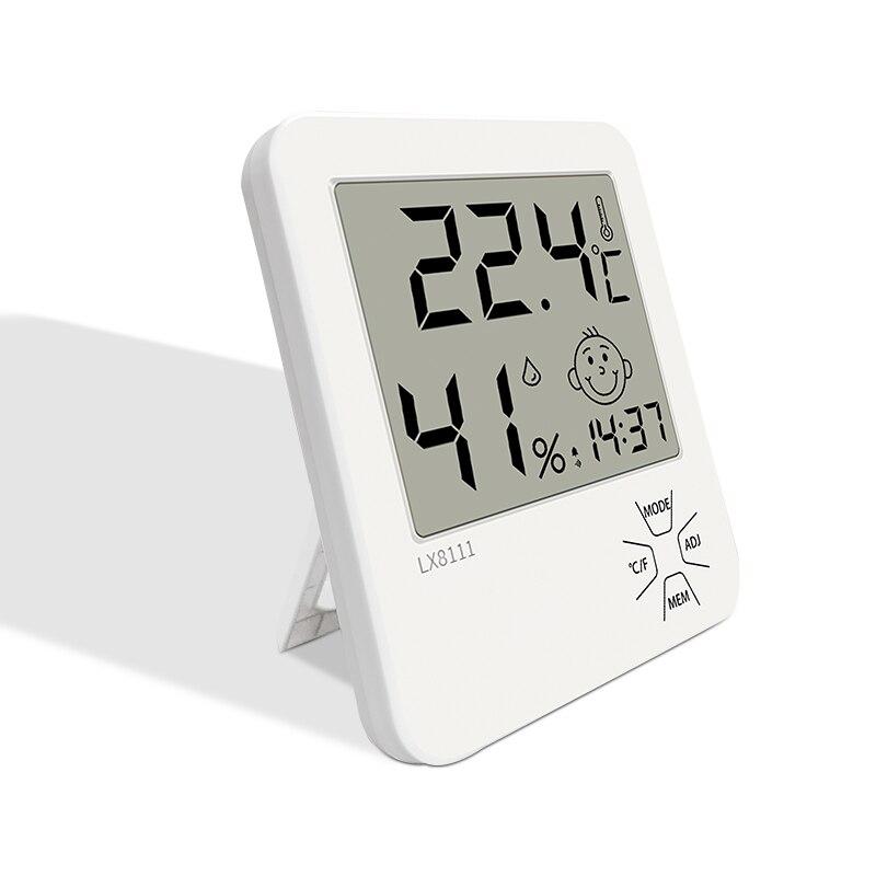 Reloj de Pared Digital con Termómetro 2 blanco