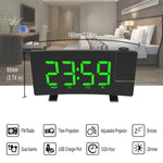 Lámpara con reloj despertador verde
