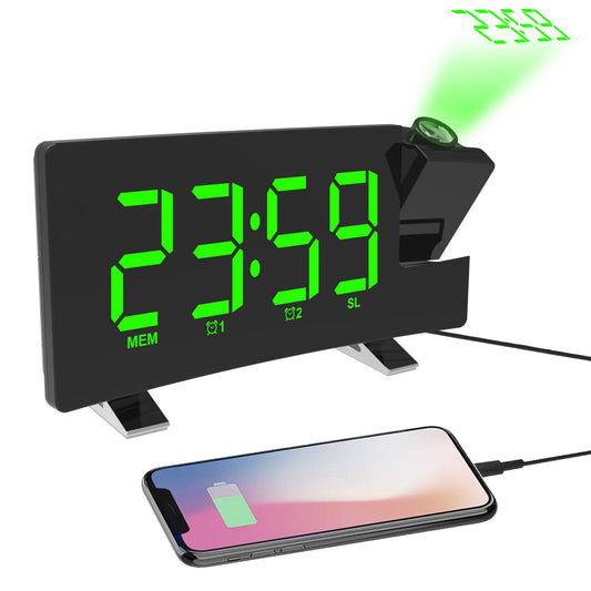 Lámpara con reloj despertador